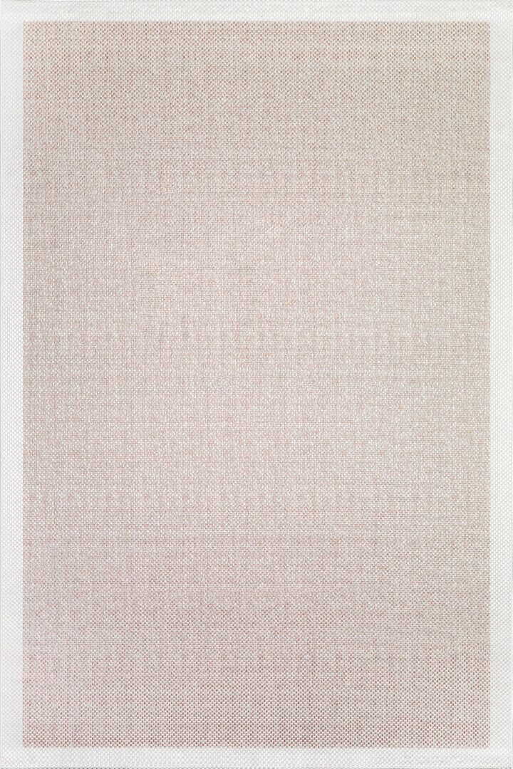 Natura Sisal Hasır Görünümlü Çerçeveli Yolluk Kesme Halı Ntr02 Krem-Sütlü Kahve 