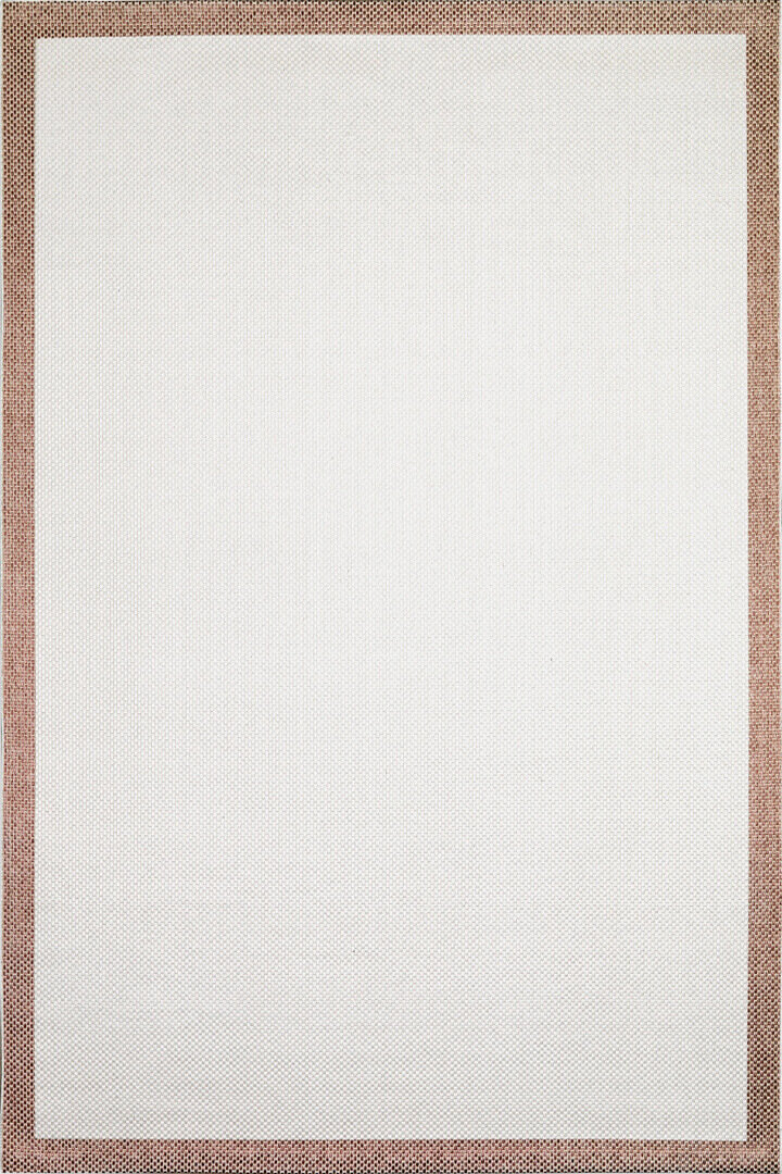 Natura Sisal Hasır Görünümlü Çerçeveli Yolluk Kesme Halı Ntr03 Kahve-Krem 