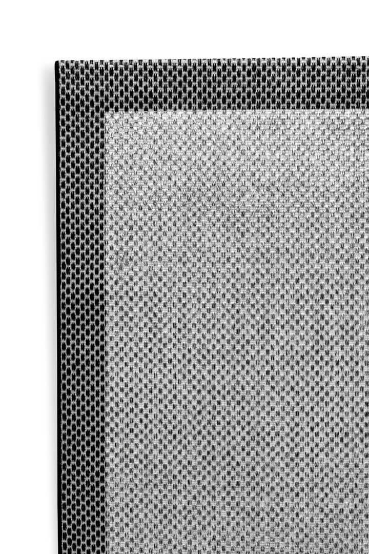 Natura Sisal Hasır Görünümlü Çerçeveli Yolluk Kesme Halı Ntr10 Siyah-Gri - 2