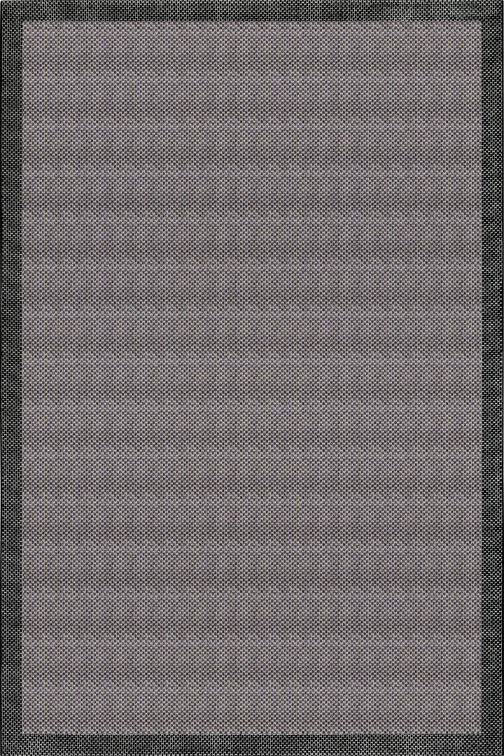 Natura Sisal Hasır Görünümlü Çerçeveli Yolluk Kesme Halı Ntr20 Siyah-Antrasit - 1