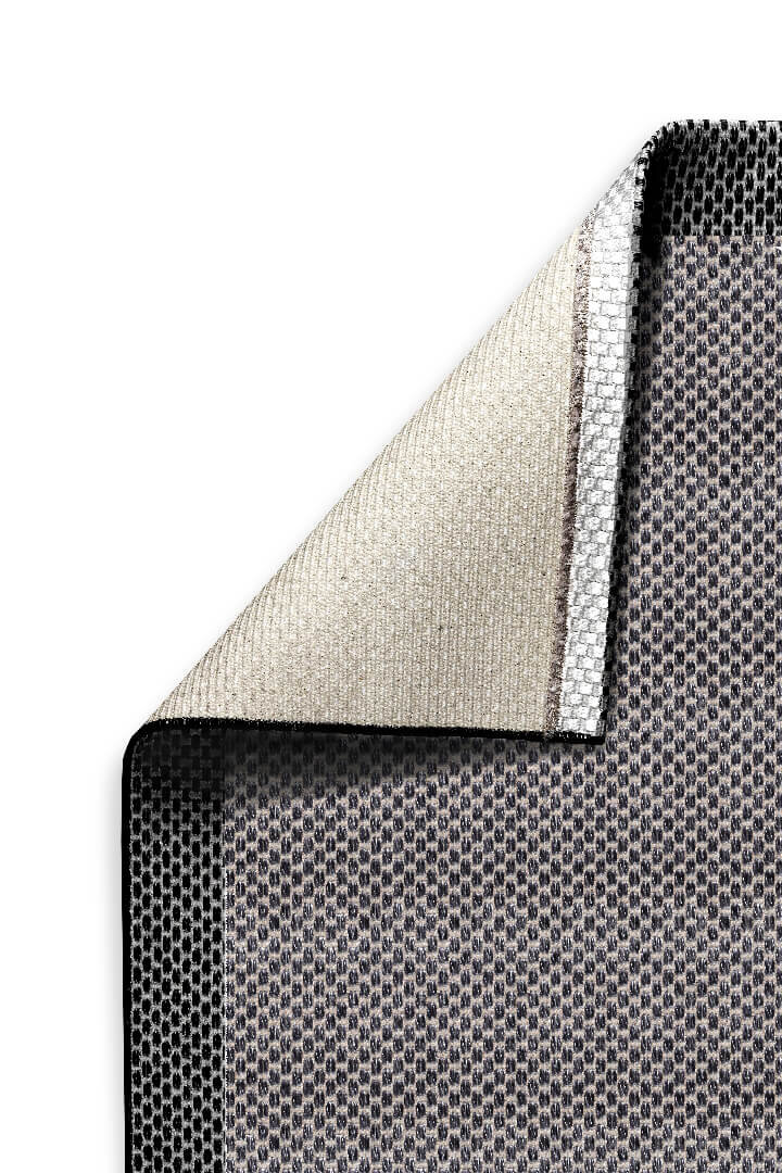 Natura Sisal Hasır Görünümlü Çerçeveli Yolluk Kesme Halı Ntr20 Siyah-Antrasit - 3