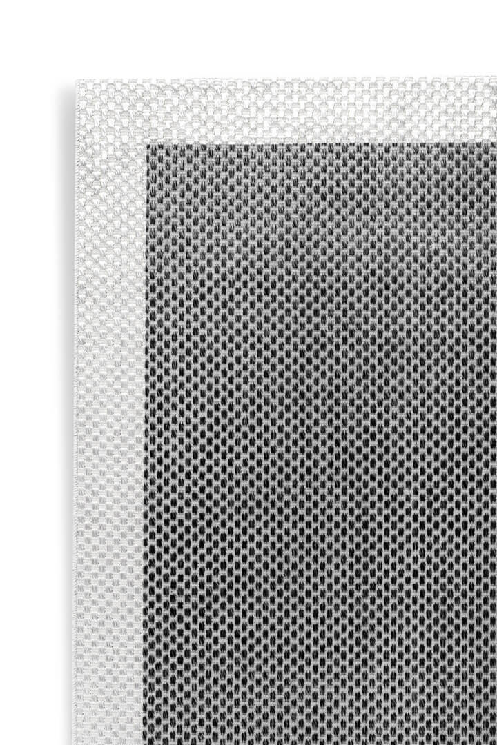 Natura Sisal Hasır Görünümlü Çerçeveli Yuvarlak Halı Ntr06 Krem-Antrasit - 2