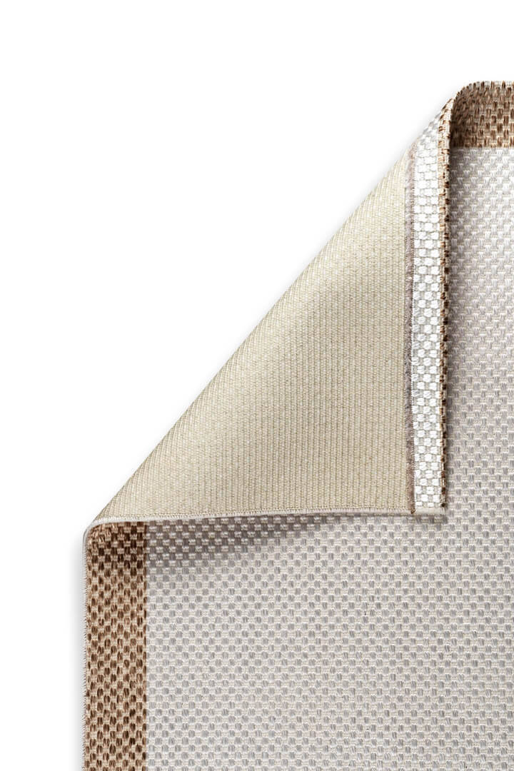 Natura Sisal Hasır Görünümlü Çerçeveli Yuvarlak Halı Ntr12 Bej-Krem - 3