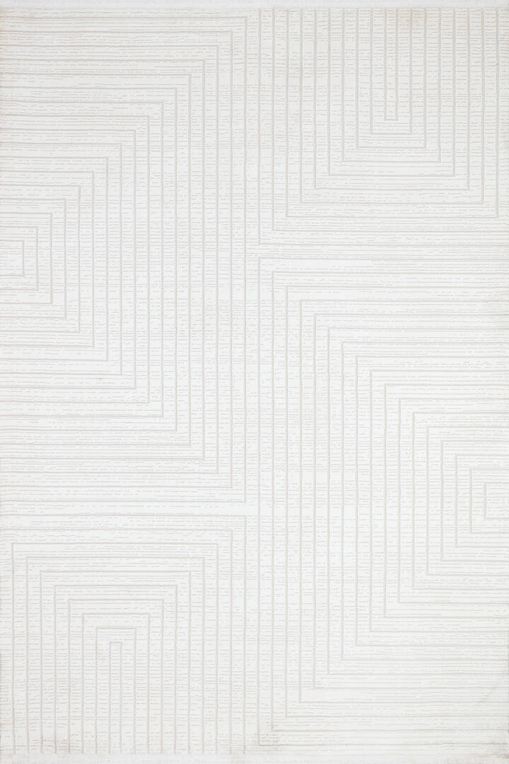 Naz Lüx Desenli Modern Halı Na01 Beyaz - 2