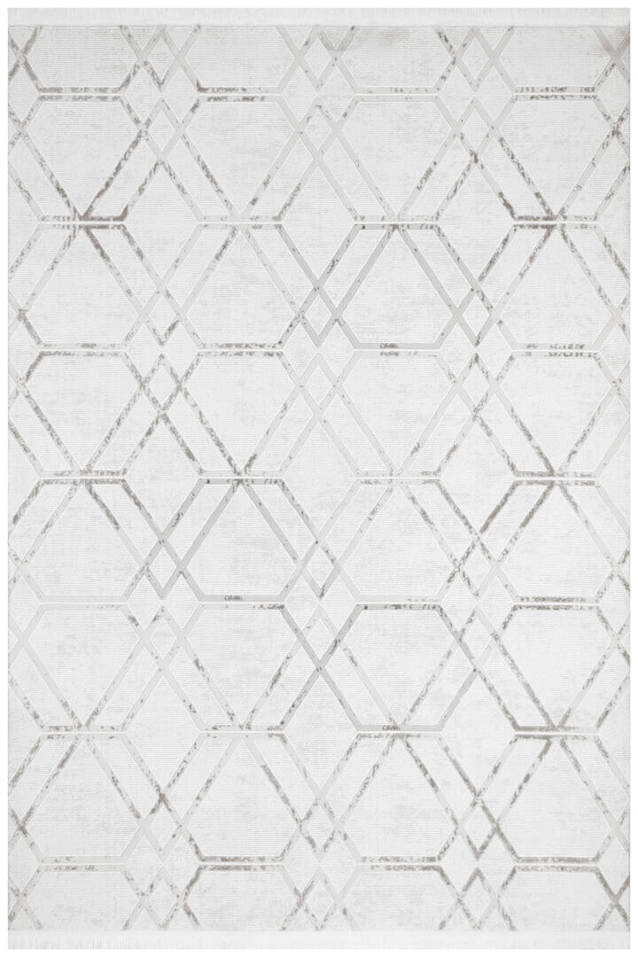 Naz Lüx Desenli Modern Halı Na02 Gri - 2