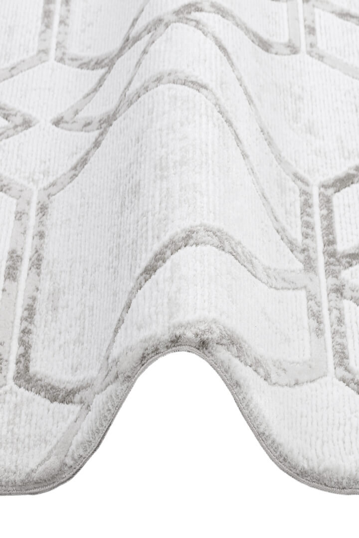 Naz Lüx Desenli Modern Halı Na02 Gri - 3