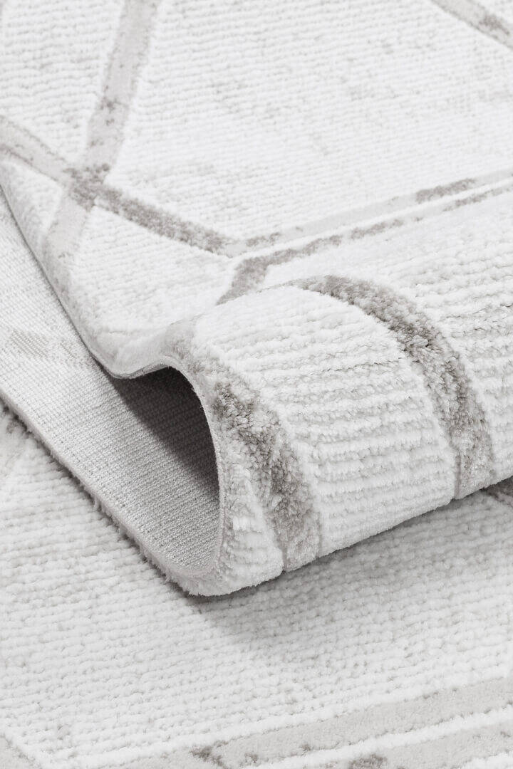 Naz Lüx Desenli Modern Halı Na02 Gri - 4