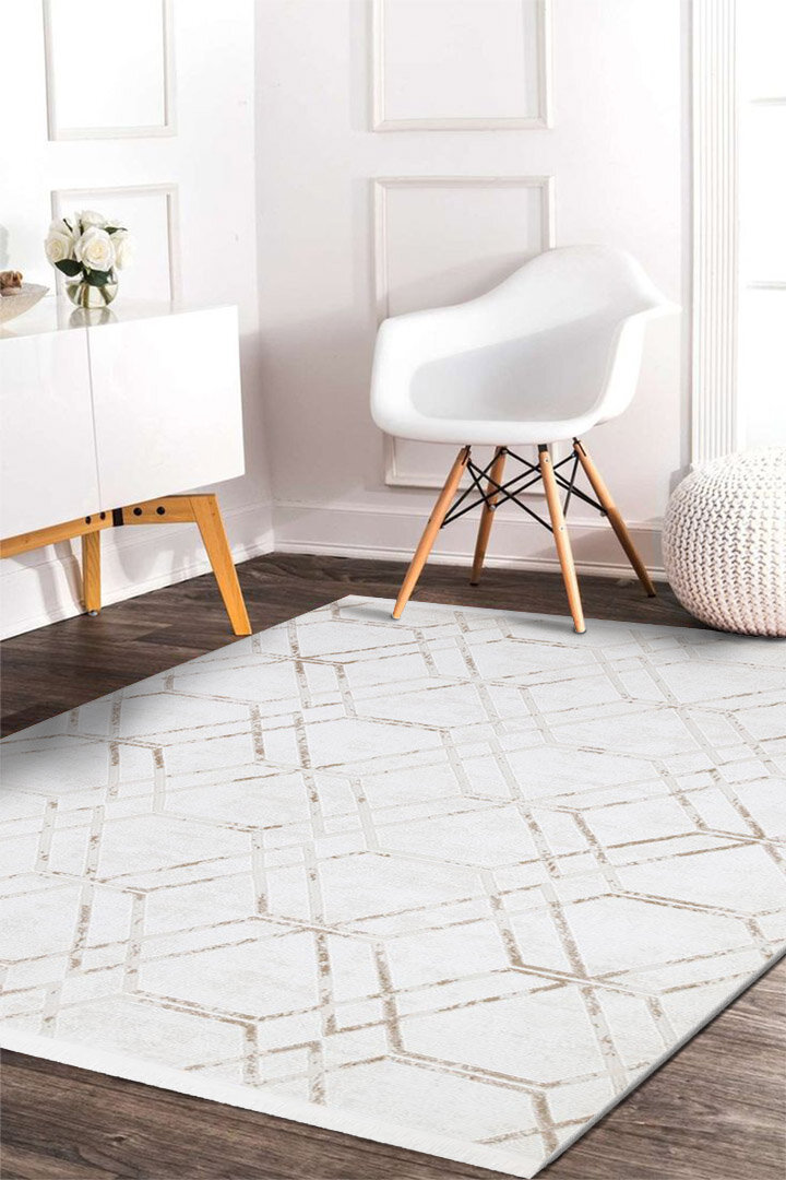 Naz Lüx Desenli Modern Halı Na02 Kahve - Frenda