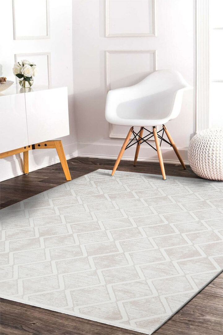 Naz Lüx Desenli Modern Halı Na03 Krem - 1