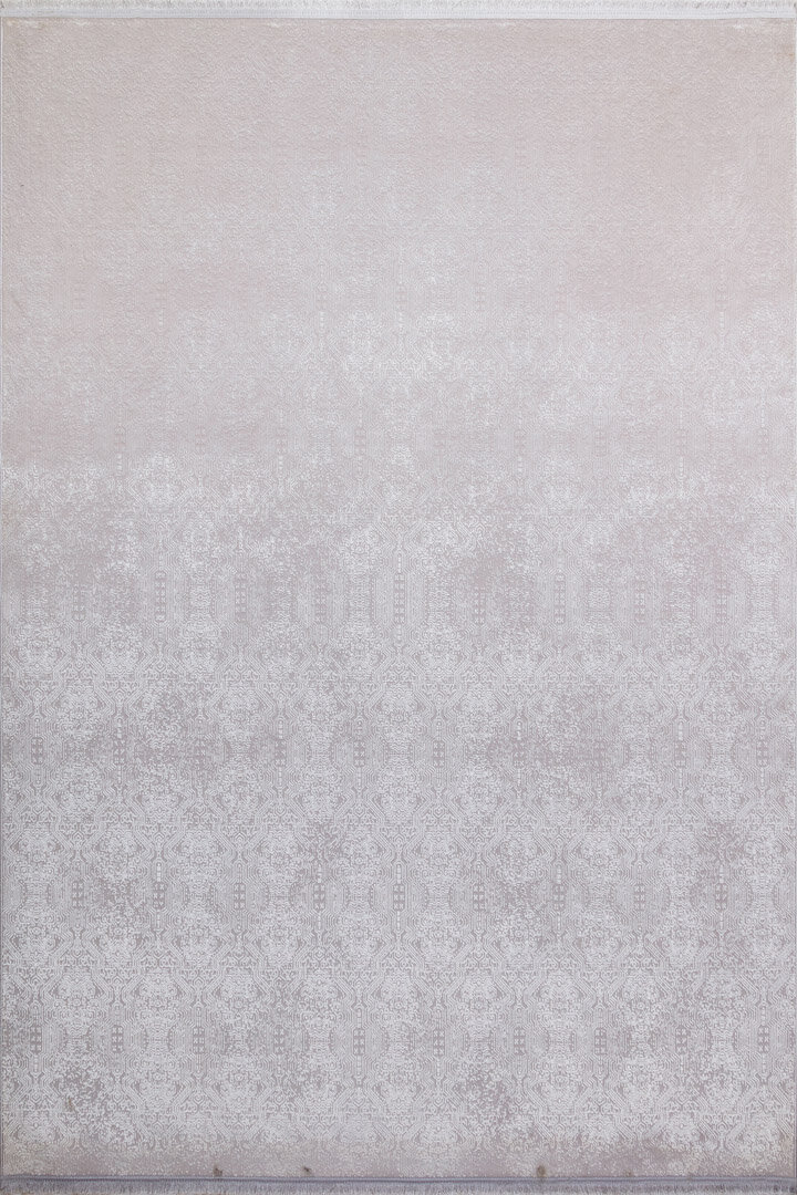 Parlak Saten Dokulu Poem Bambu Tuşe Modern Trend Halı Pm02 Beyaz - 2