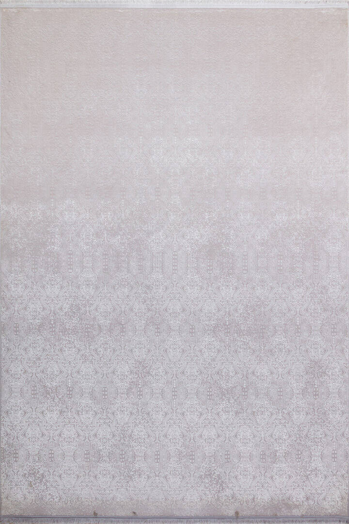 Parlak Saten Dokulu Poem Bambu Tuşe Modern Trend Halı Pm02 Beyaz - 2