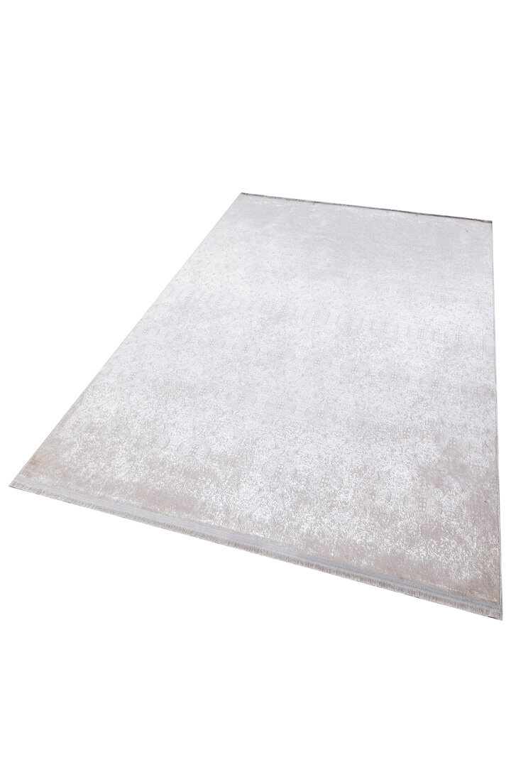 Parlak Saten Dokulu Poem Bambu Tuşe Modern Trend Halı Pm02 Beyaz - 3