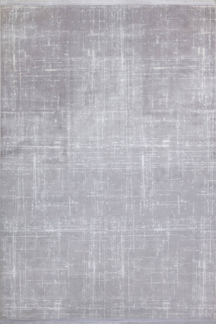 Parlak Saten Dokulu Poem Bambu Tuşe Modern Trend Halı Pm03 Gri - 2