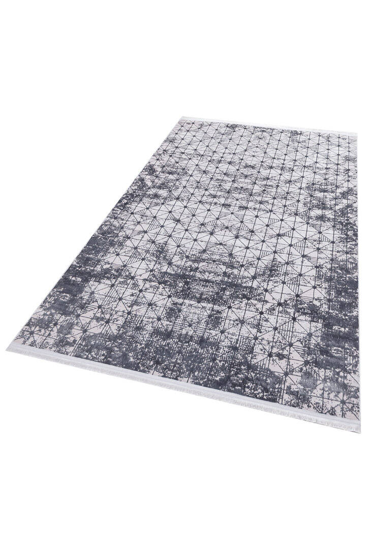 Parlak Saten Dokulu Poem Bambu Tuşe Modern Trend Halı Pm06 Antrasit - 3