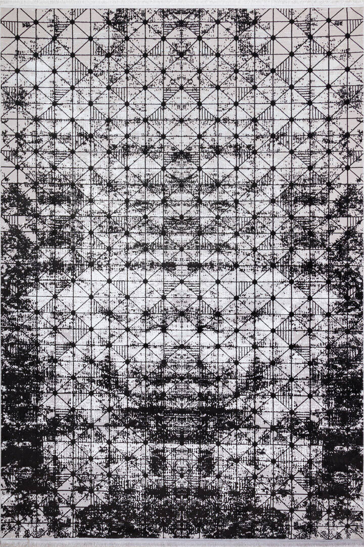 Parlak Saten Dokulu Poem Bambu Tuşe Modern Trend Halı Pm06 Siyah - 2