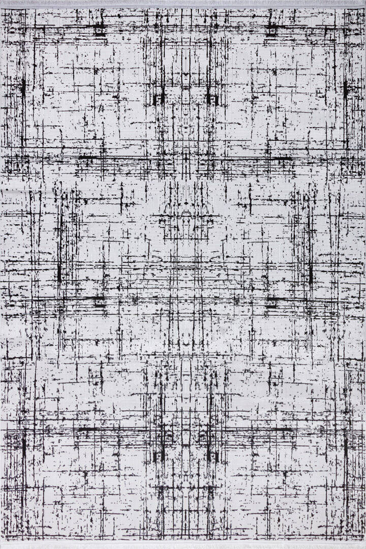 Parlak Saten Dokulu Poem Bambu Tuşe Modern Trend Halı Pm07 Siyah - 2