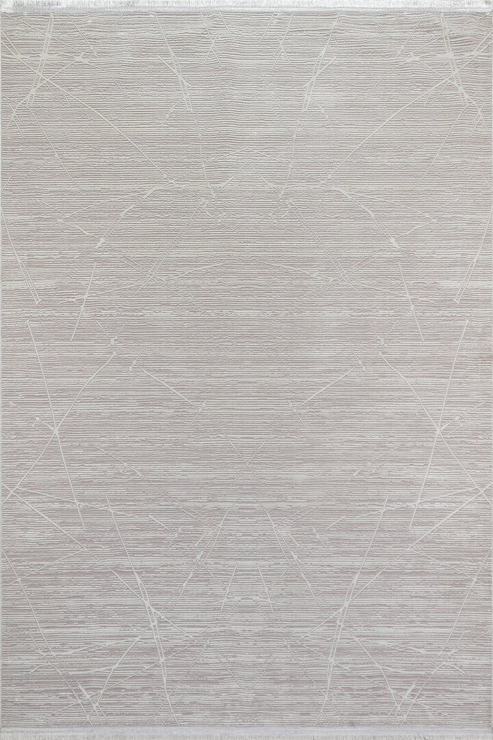 Parlak Saten Dokulu Poem Bambu Tuşe Modern Trend Halı Pm09 Beyaz - Frenda (1)