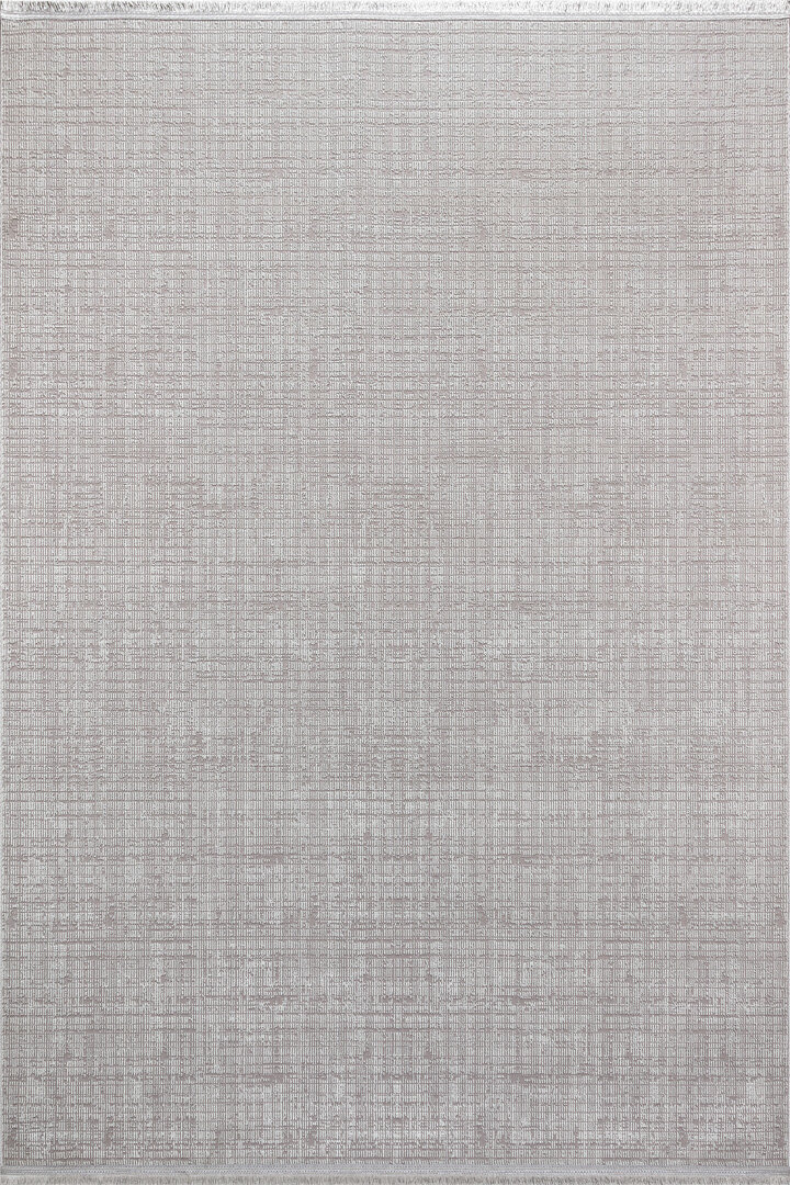 Parlak Saten Dokulu Poem Bambu Tuşe Modern Trend Halı Pm11 Beyaz - Frenda (1)