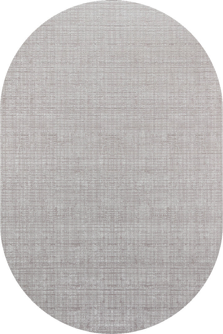 Parlak Saten Dokulu Poem Bambu Tuşe Modern Trend Oval Halı Pm11 Beyaz - Frenda