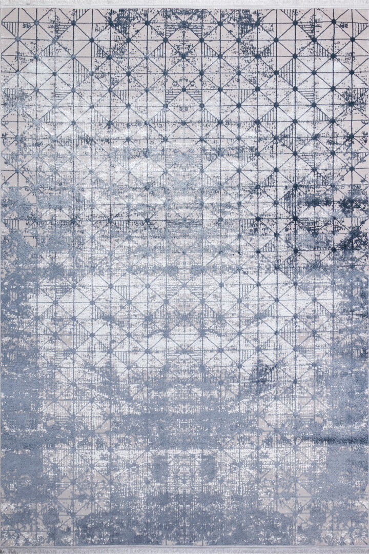 Parlak Saten Dokulu Poem Bambu Tuşe Modern Trend Yolluk Kesme Halı Pm06 Mavi - 2