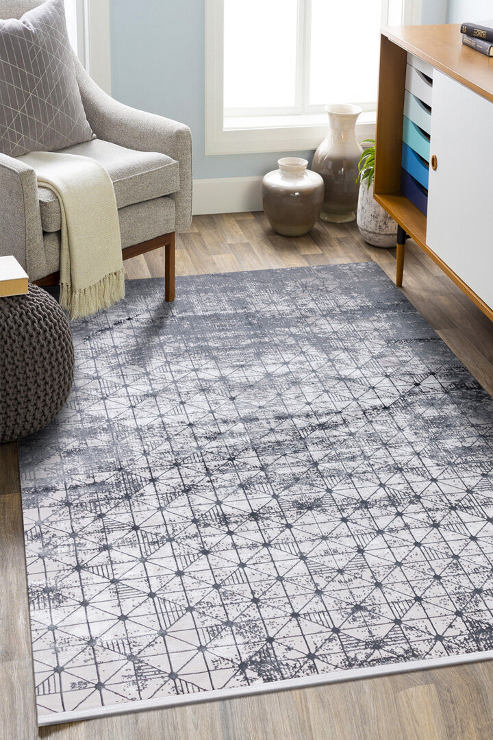 Parlak Saten Dokulu Poem Bambu Tuşe Modern Trend Yolluk Kesme Halı Pm06 Mavi - 4