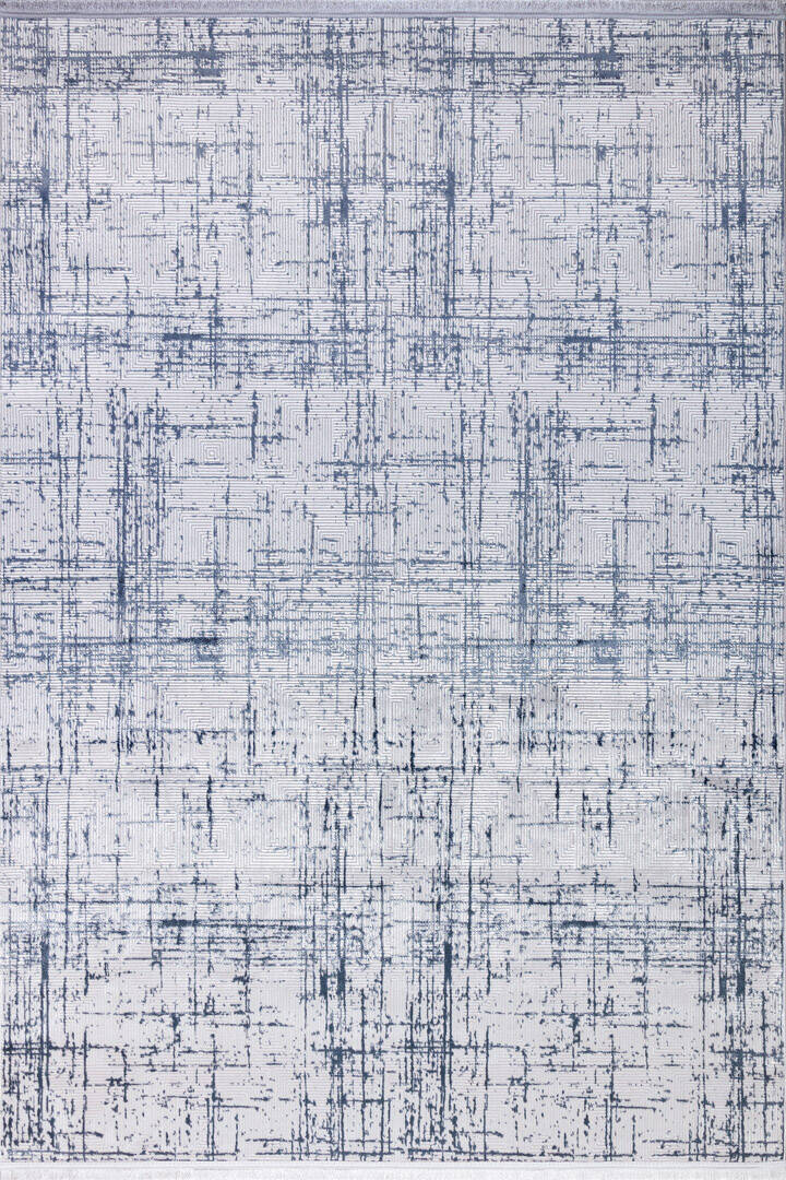 Parlak Saten Dokulu Poem Bambu Tuşe Modern Trend Yolluk Kesme Halı Pm07 Mavi - 2