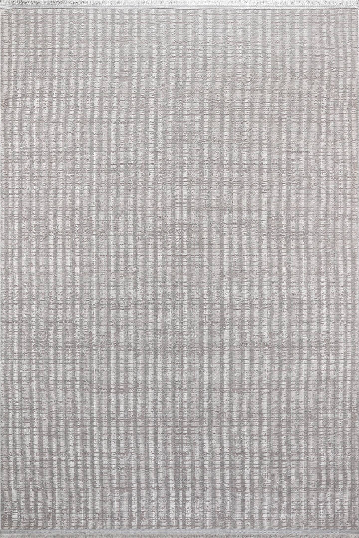 Parlak Saten Dokulu Poem Bambu Tuşe Modern Trend Yolluk Kesme Halı Pm11 Beyaz - 2