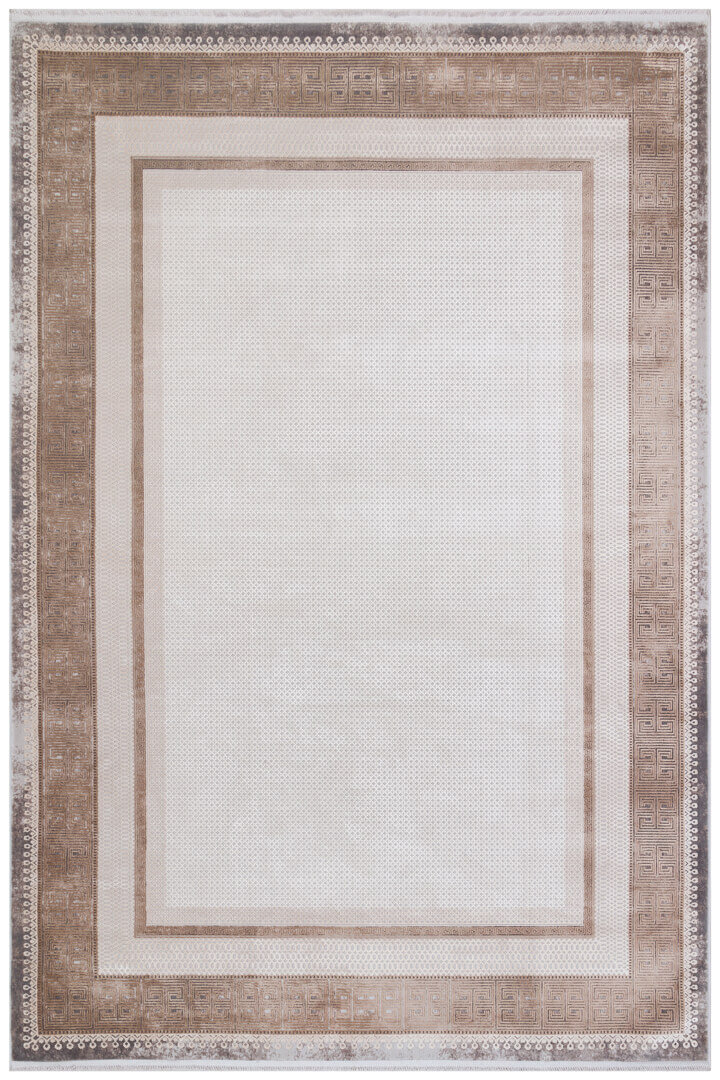 Premium Harmony Viskon Modern çerçeveli Halı 21089 Kahve - 2