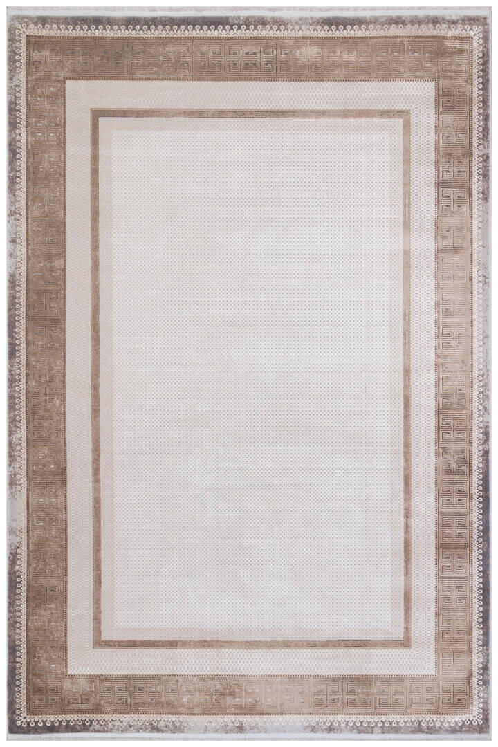 Premium Harmony Viskon Modern çerçeveli Halı 21089 Kahve - 2