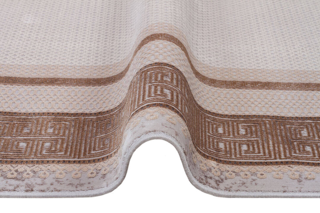 Premium Harmony Viskon Modern çerçeveli Halı 21089 Kahve - 4