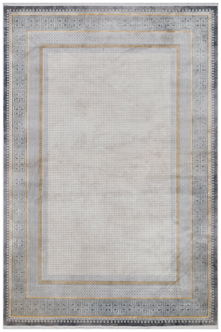 Premium Harmony Viskon Modern çerçeveli Halı 21089 Sarı - 2