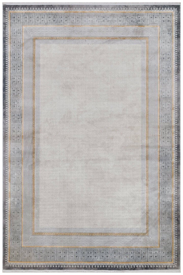 Premium Harmony Viskon Modern çerçeveli Halı 21089 Sarı - 2