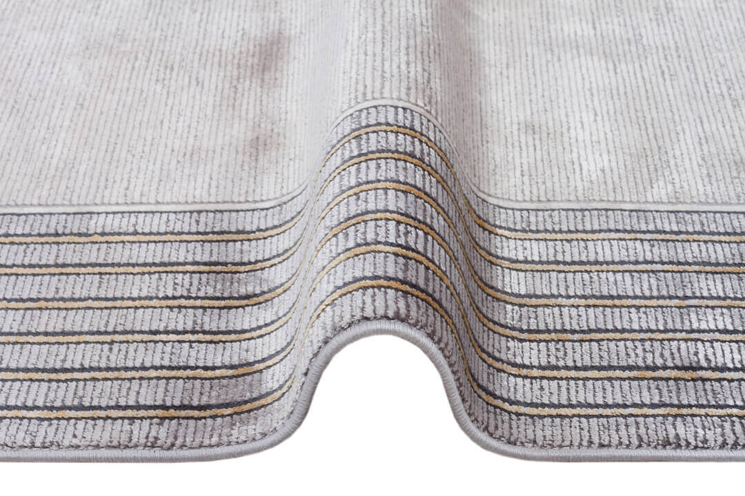 Premium Harmony Viskon Modern Çerçeveli Halı 21102 Gri - 4