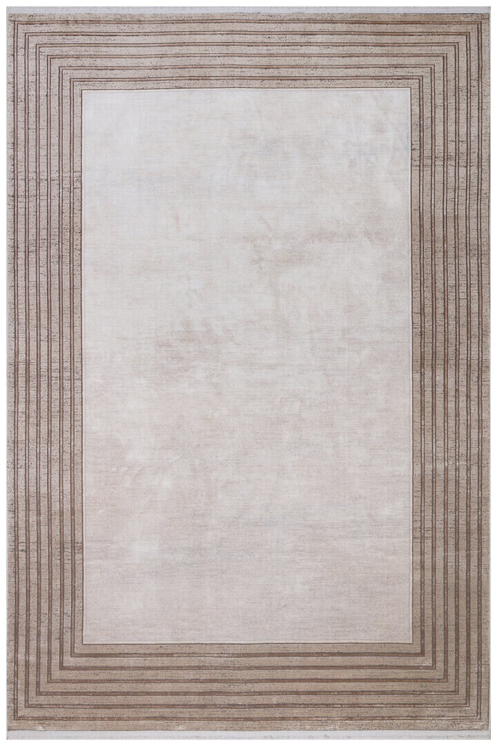 Premium Harmony Viskon Modern Çerçeveli Halı 21102 Kahve - 2
