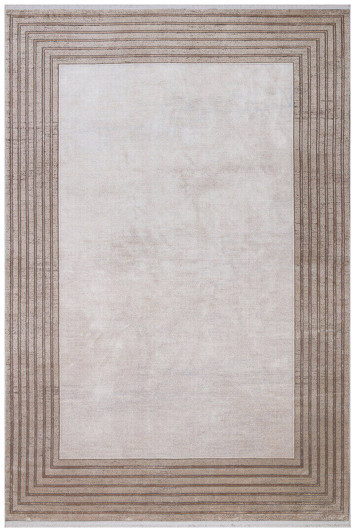 Premium Harmony Viskon Modern Çerçeveli Halı 21102 Kahve - 2