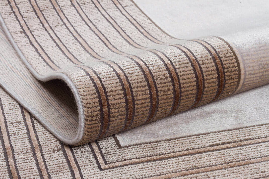 Premium Harmony Viskon Modern Çerçeveli Halı 21102 Kahve - 3