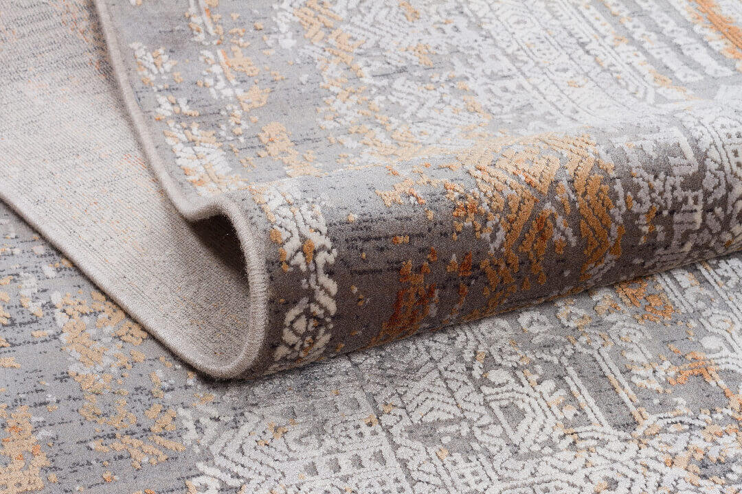 Premium Harmony Viskon Modern Halı 21023 Koyu Gri - 4