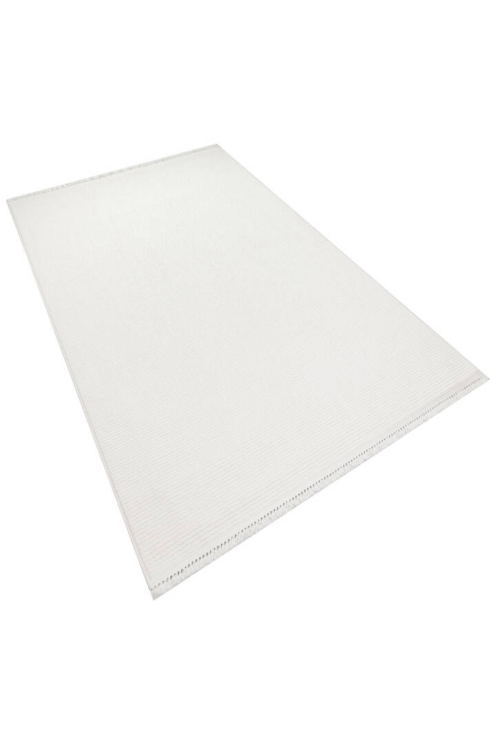 Puf Dokulu Sade Renk Kabartmalı Modena Masaj Etkili Halı Mo01 Krem - 2