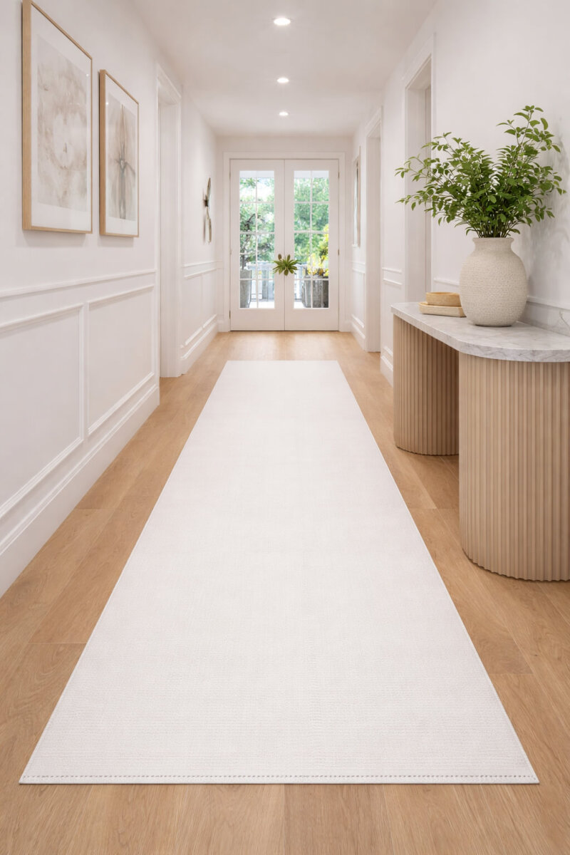 Puf Dokulu Sade Renk Kabartmalı Modena Masaj Etkili Halı Mo01 Krem - 3