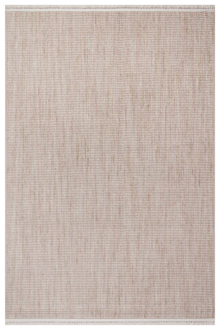 Puf Dokulu Sade Renk Kabartmalı Modena Masaj Etkili Halı Mo02 Bej - 1