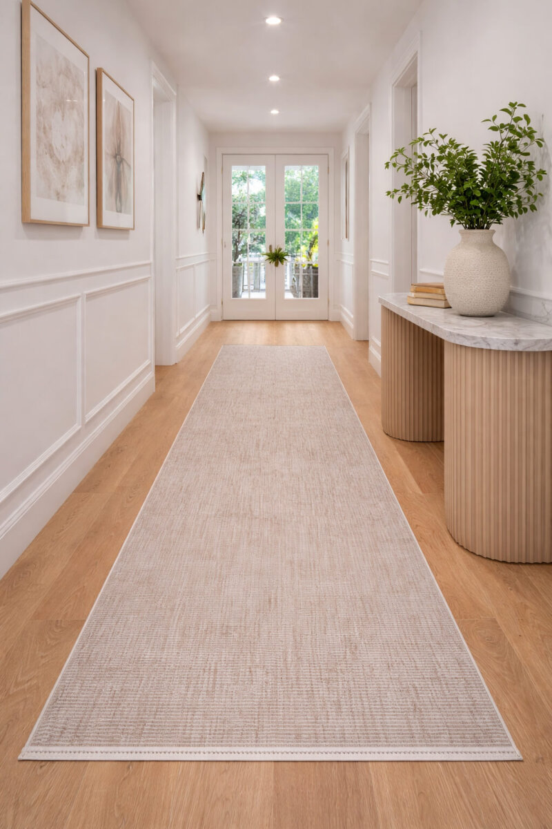 Puf Dokulu Sade Renk Kabartmalı Modena Masaj Etkili Halı Mo02 Bej - 2