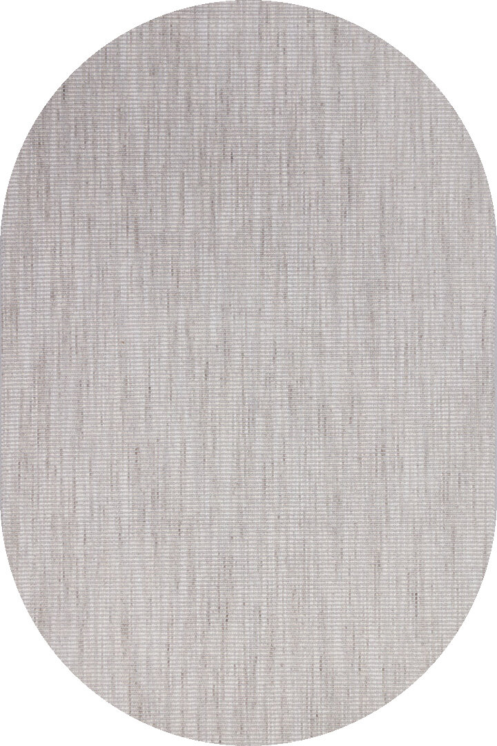 Puf Dokulu Sade Renk Kabartmalı Modena Masaj Etkili Oval Halı Mo03 Gri 