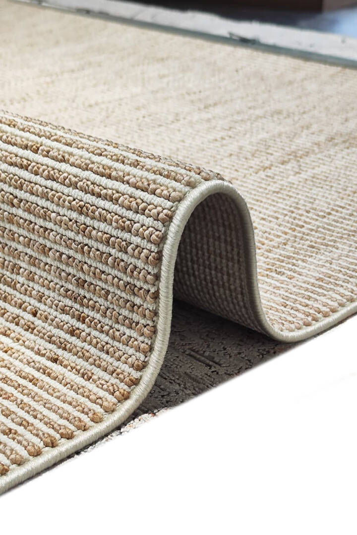 Puf Dokulu Sade Renk Kabartmalı Modena Masaj Etkili Oval Halı Mo04 Terra - 2