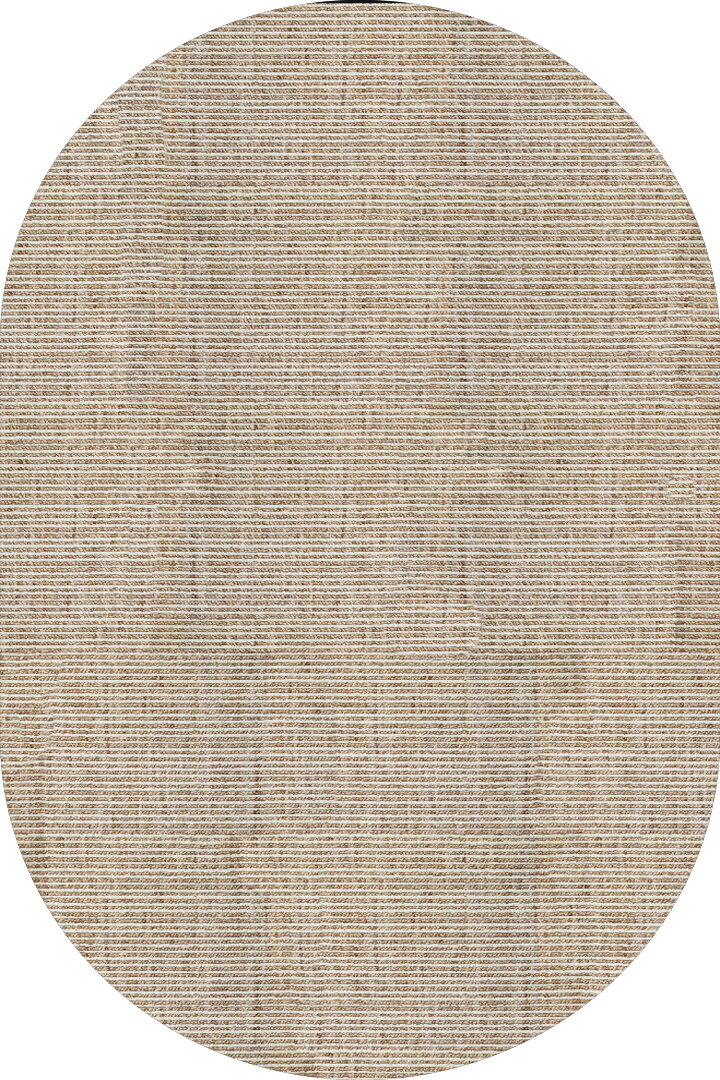 Puf Dokulu Sade Renk Kabartmalı Modena Masaj Etkili Oval Halı Mo04 Terra - Frenda