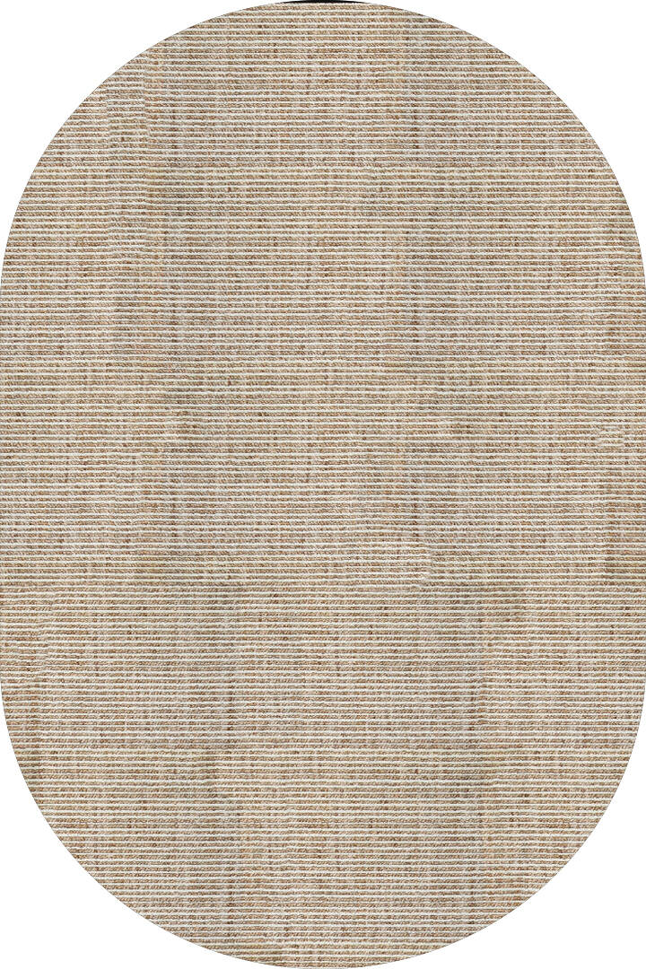 Puf Dokulu Sade Renk Kabartmalı Modena Masaj Etkili Oval Halı Mo04 Terra - 1