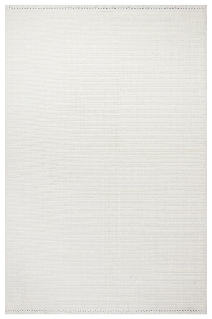 Puf Dokulu Sade Renk Kabartmalı Modena Masaj Etkili Yolluk Özel Ölçü Kesme Halı Mo01 Krem - 2