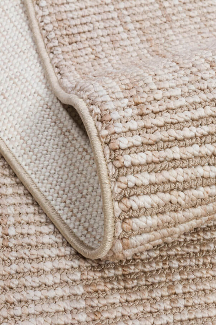 Puf Dokulu Sade Renk Kabartmalı Modena Masaj Etkili Yolluk Özel Ölçü Kesme Halı Mo02 Bej - 4