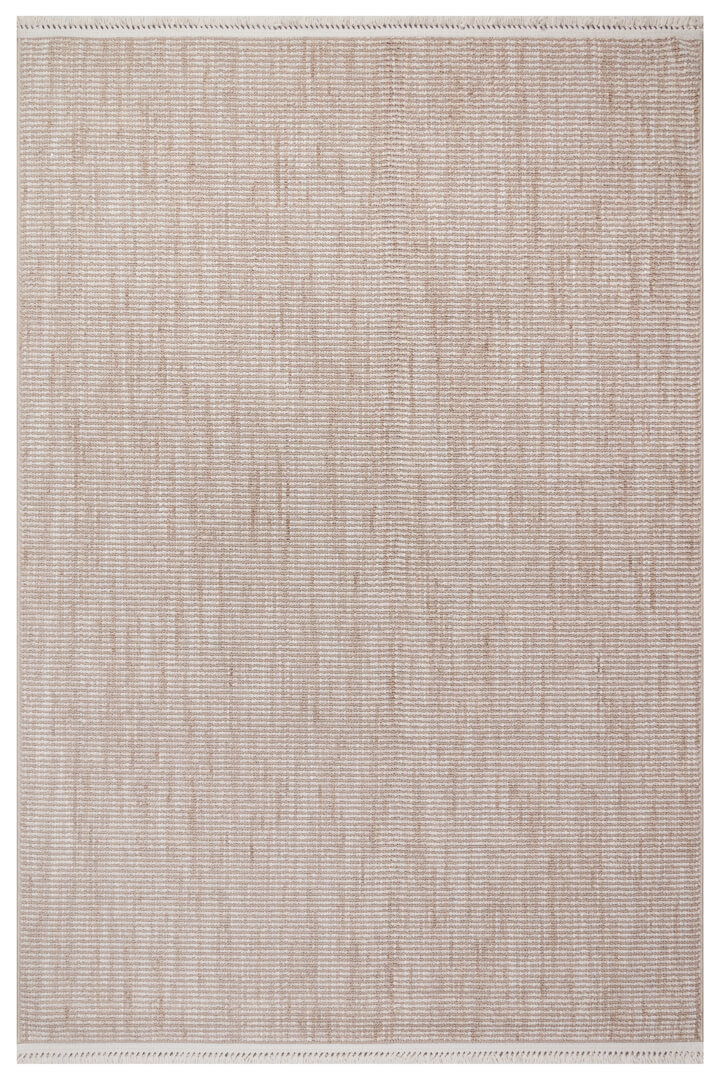 Puf Dokulu Sade Renk Kabartmalı Modena Masaj Etkili Yolluk Özel Ölçü Kesme Halı Mo02 Bej - 2