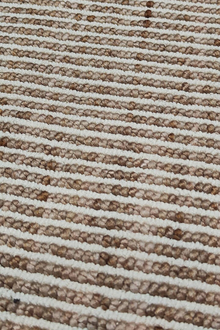 Puf Dokulu Sade Renk Kabartmalı Modena Masaj Etkili Yolluk Özel Ölçü Kesme Halı Mo04 Terra - 4