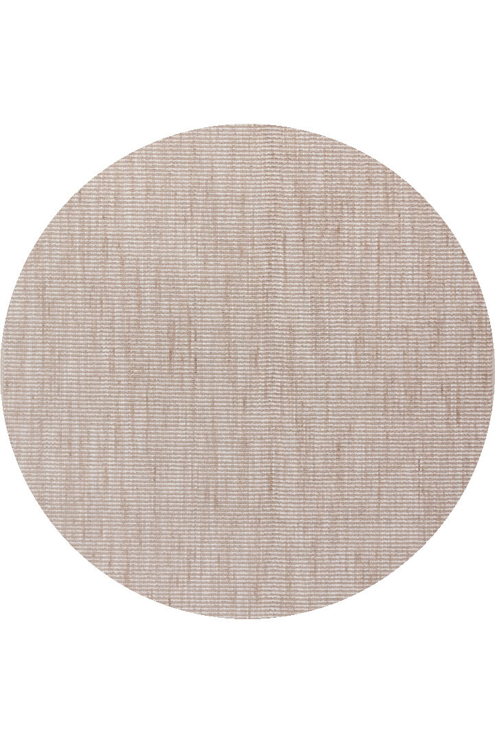 Puf Dokulu Sade Renk Kabartmalı Modena Masaj Etkili Yuvarlak Halı Mo02 Bej 